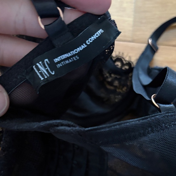 INC International Concepts Black Lace Corset - Picture 2 of 7